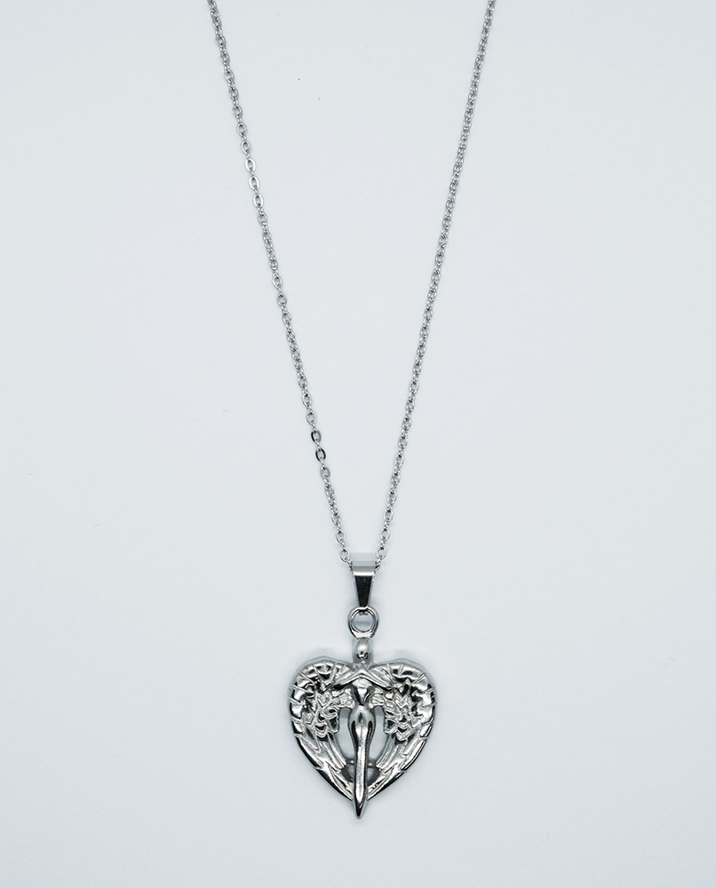 Necklace Stainless Heart Angel