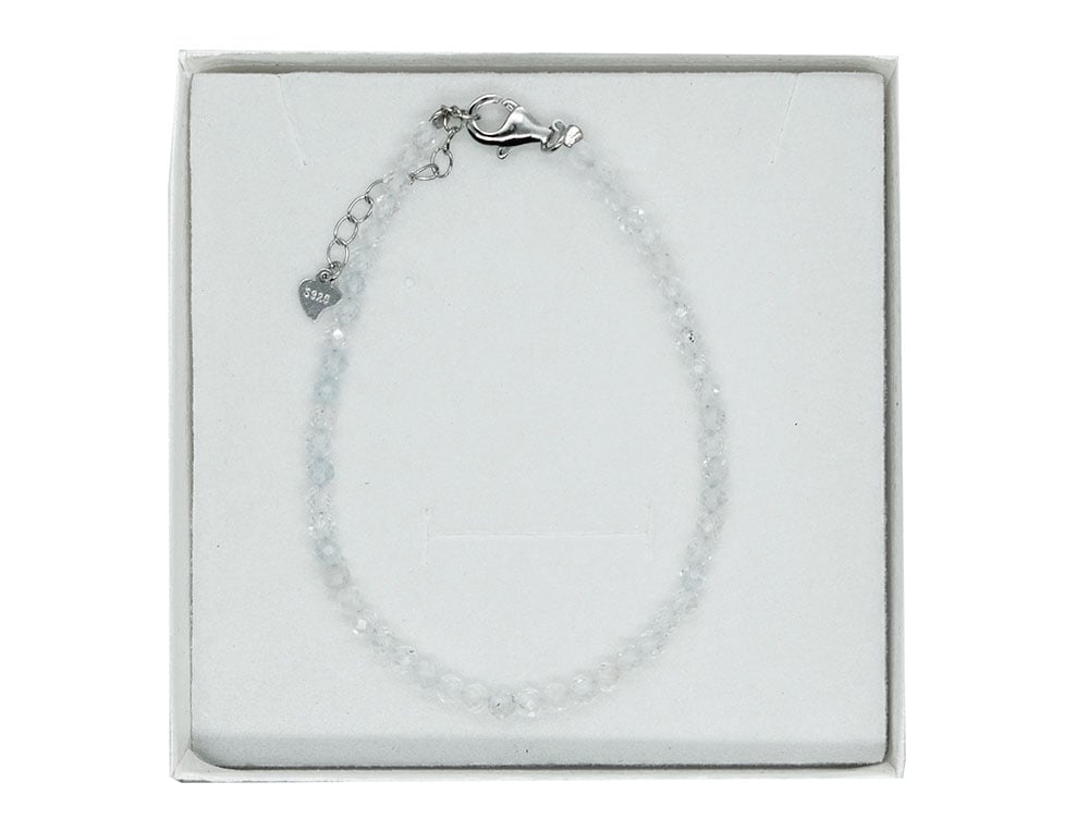 Silver Bracelet 3mm Topaz
