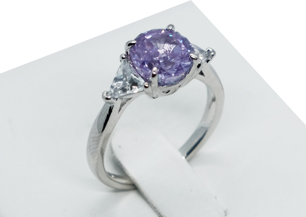 Fashion Ring Round Square CZ