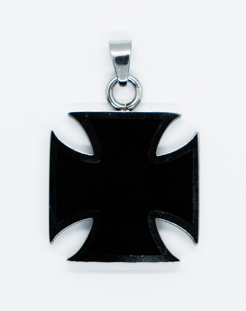 Pendant Steel Black Cross