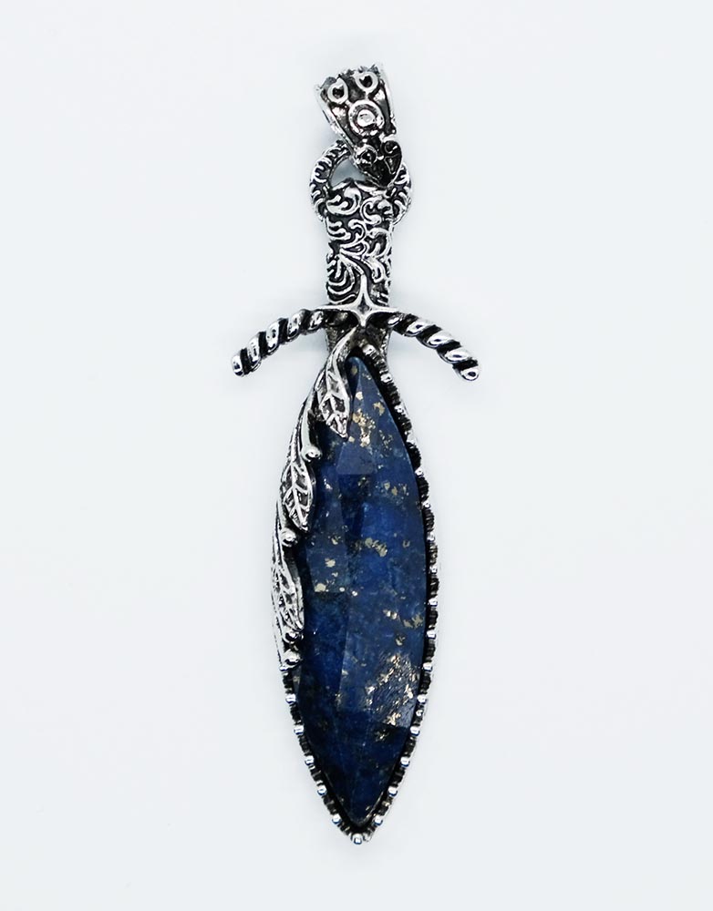 Pendant Drop Faceted Lapis