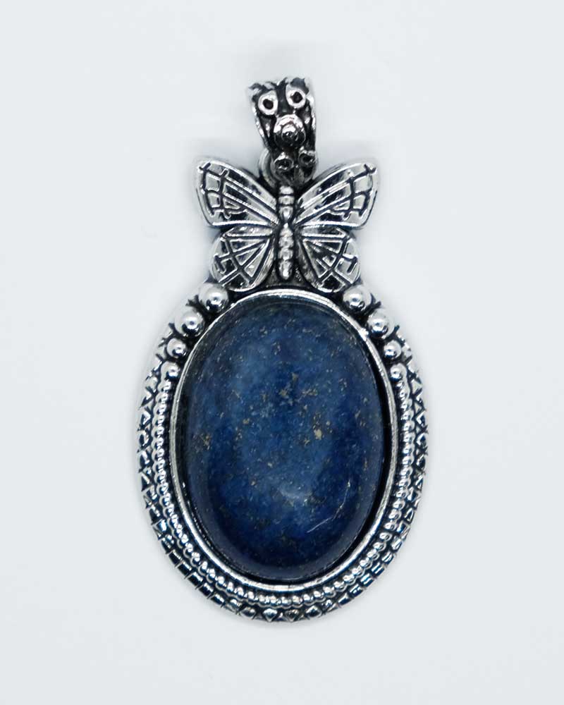 Pendant Butterfly Oval Lapis