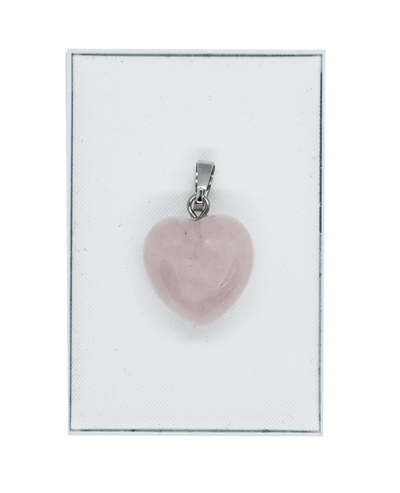 Pendant Heart Rose Qz 15mm