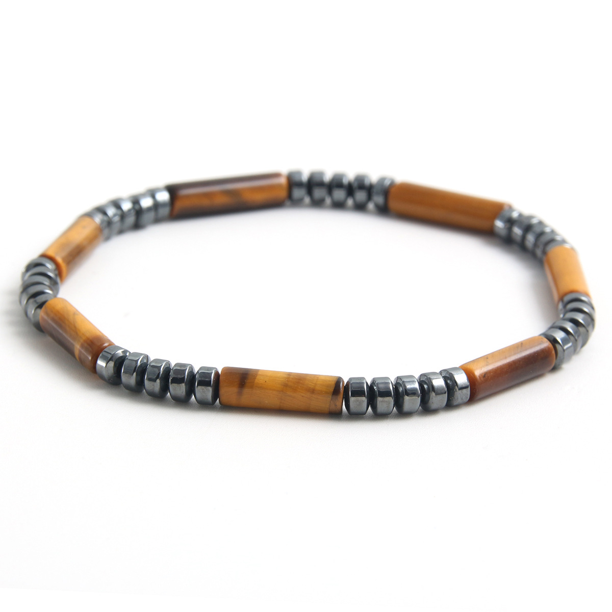 Bracelet Tigers Eye And Metal