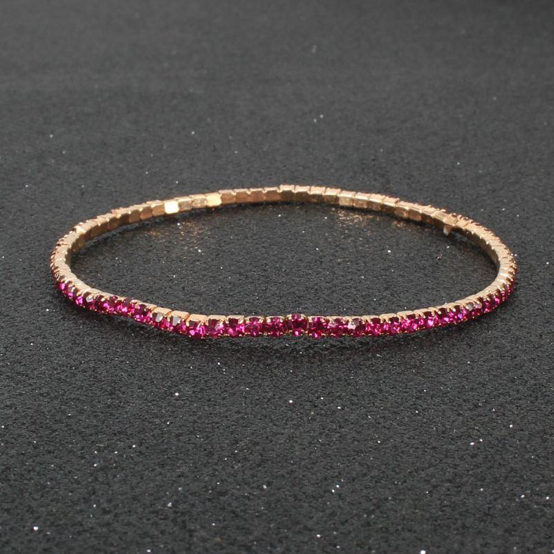 Bracelet Purple Rhinestones