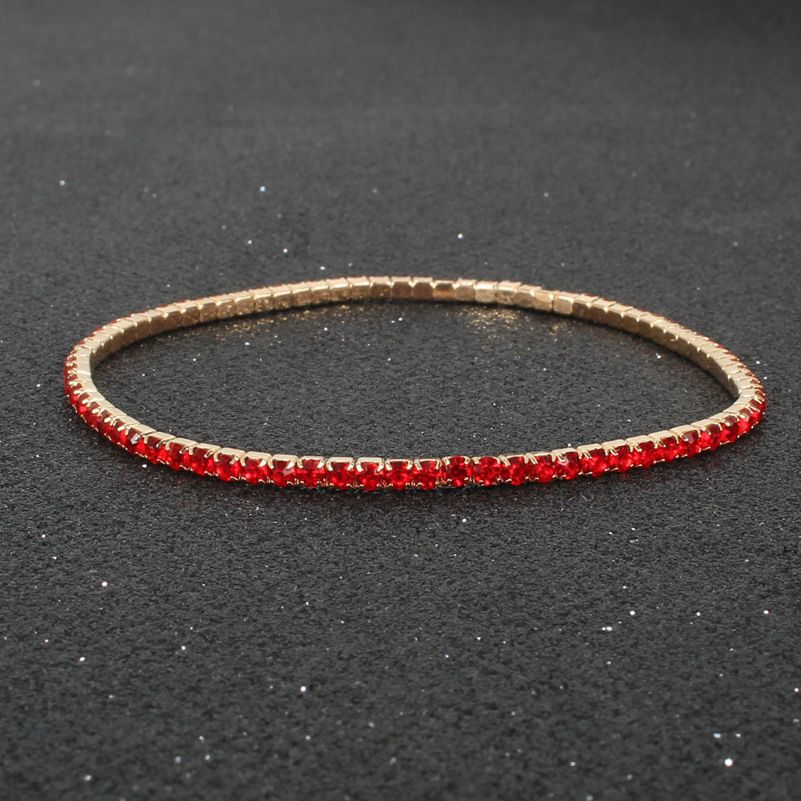 Bracelet Red Rhinestones