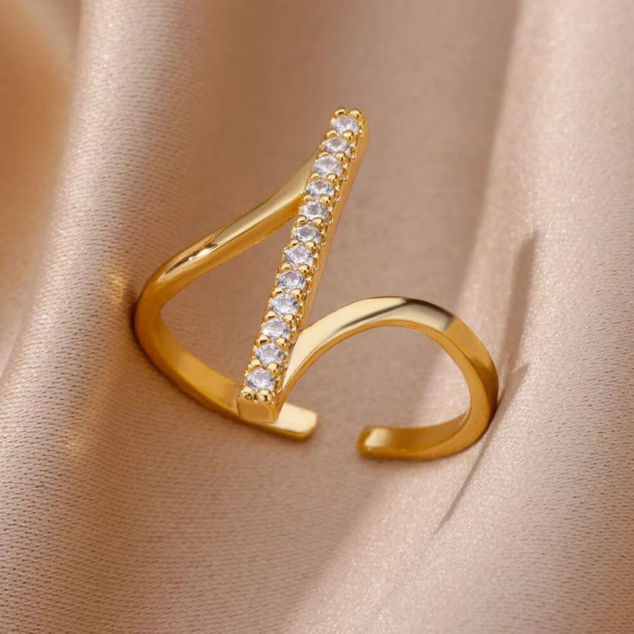 Ring Geometric Gold Plated