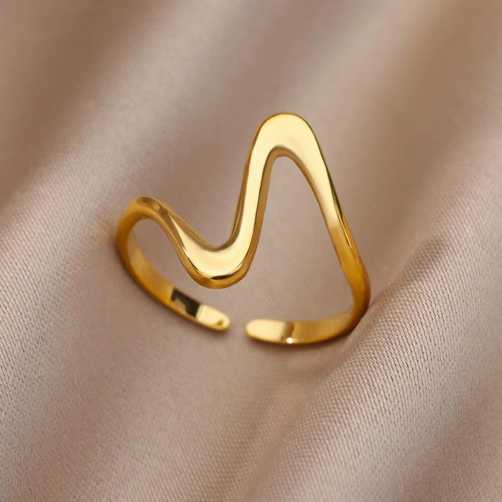 Ring Geometric Gold Plated