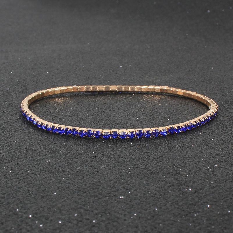 Bracelet Blue Rhinestones