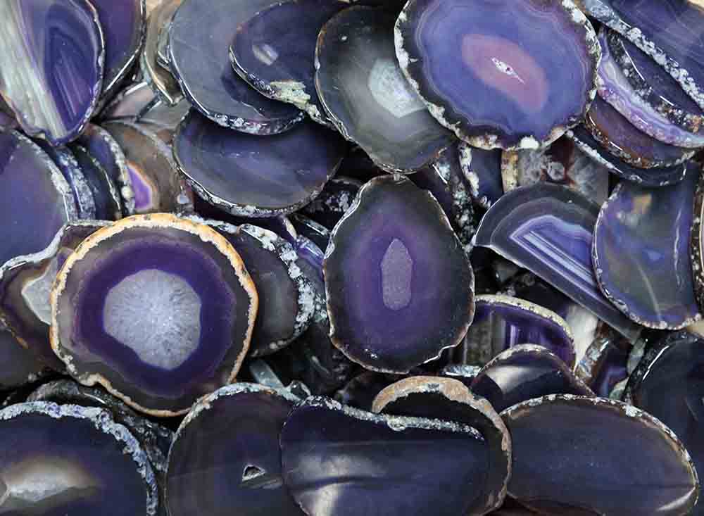 Stone Agate Slice Purple 4-6cm