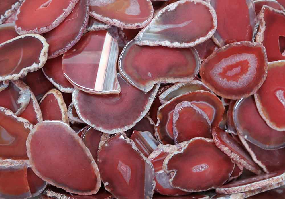 Stone Agate Slice Red 4-6cm