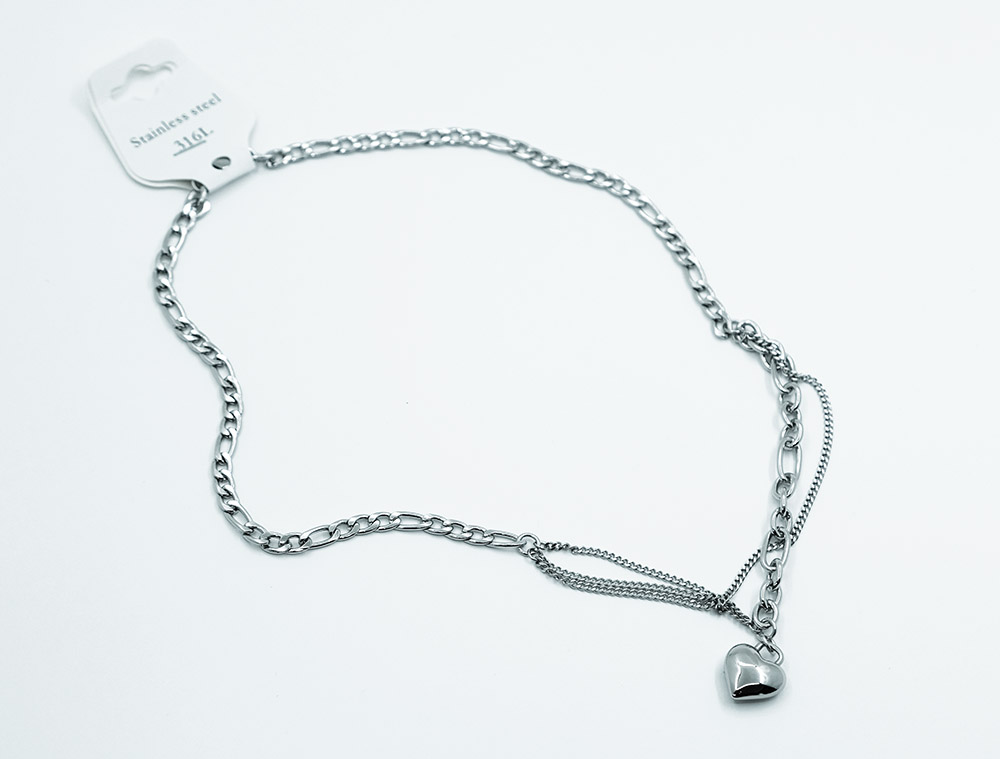 Necklace Stainless Steel Heart