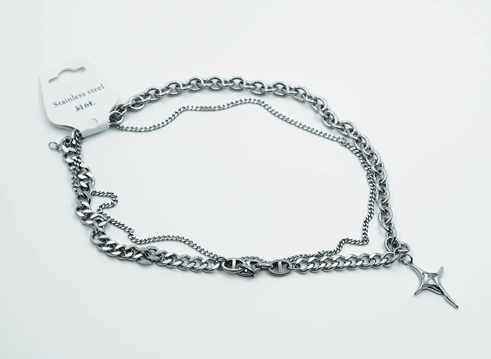 Necklace Stainless Steel Cross