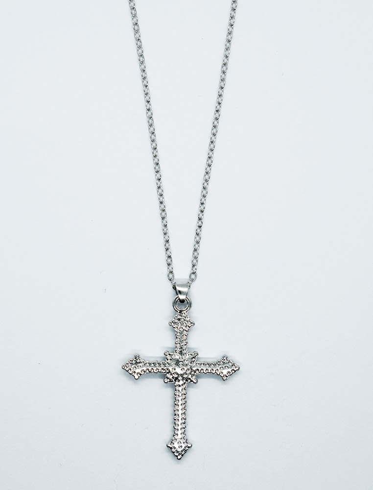 Necklace Cross Multi Stone