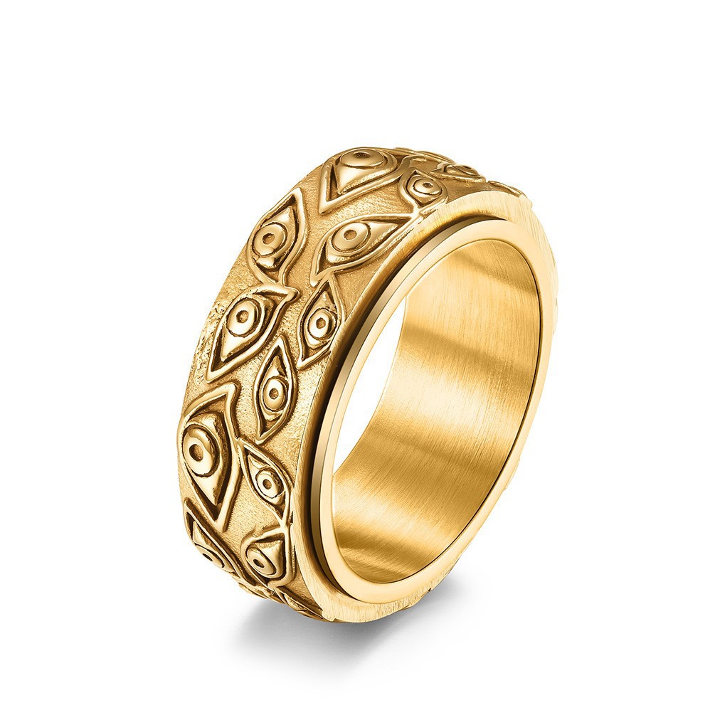Ring Stainless Gold Evil Eye