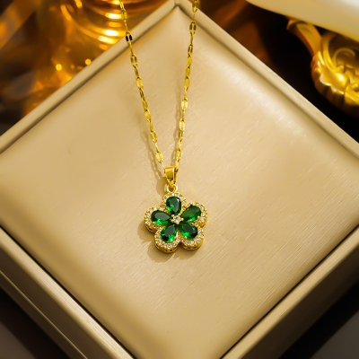 Necklace Fashion Gold Flower