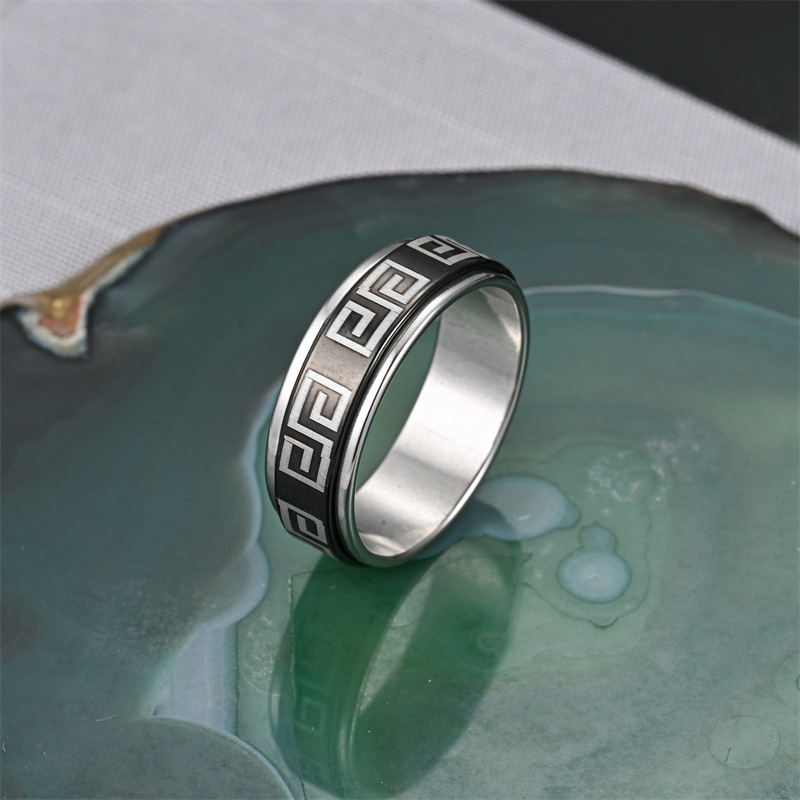 Ring Stainless Steel Waves