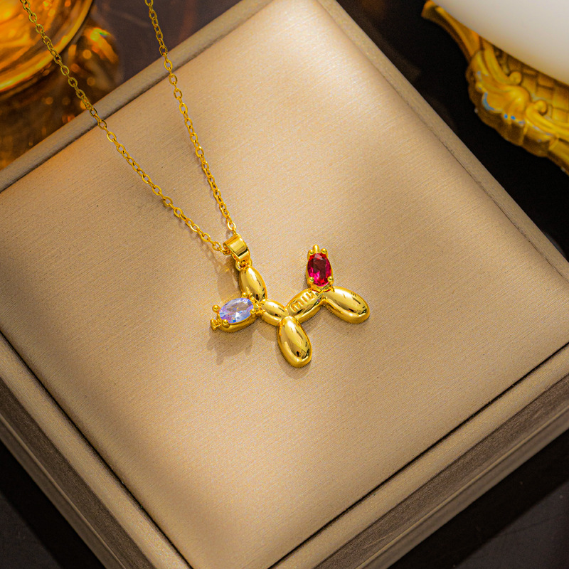 Necklace Gold Ballon Dog