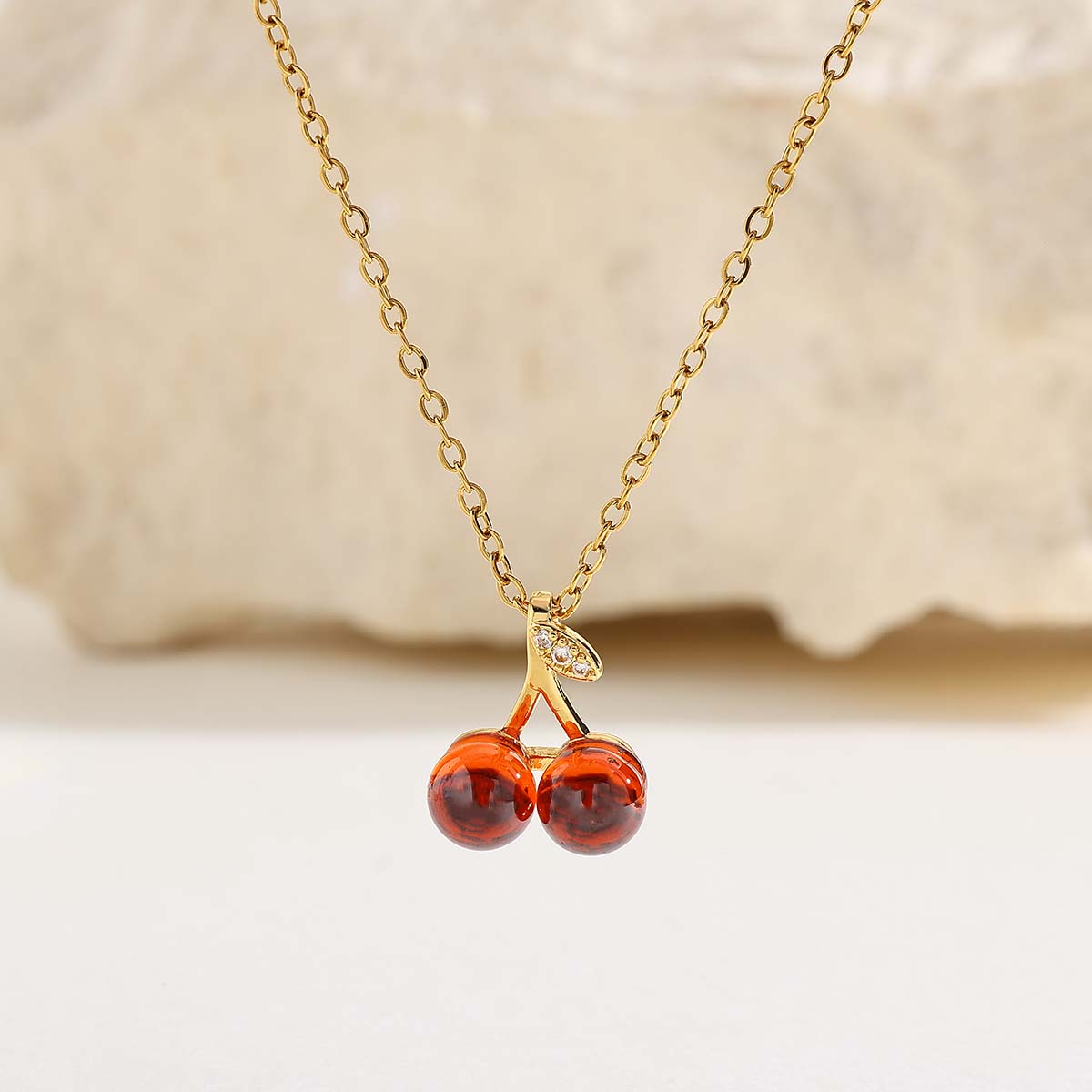 Fashion Necklace Cherries