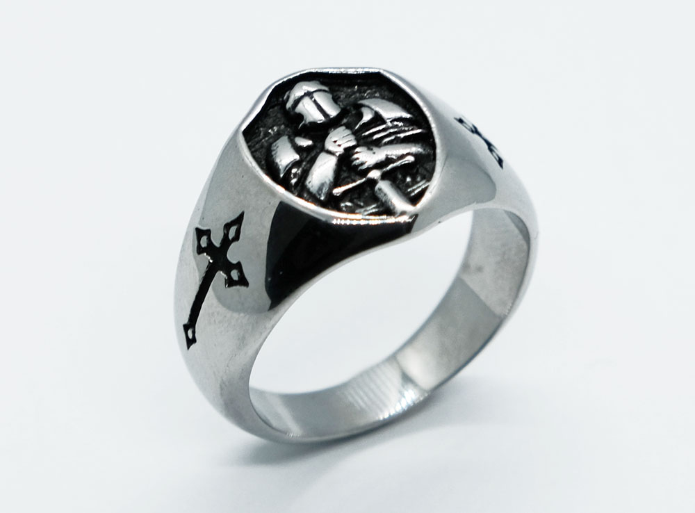 Ring Steel Templar Knight