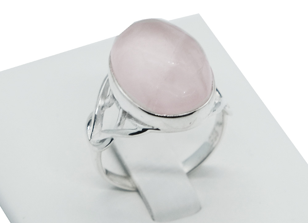Silver Plated Ring Large Rose Qz