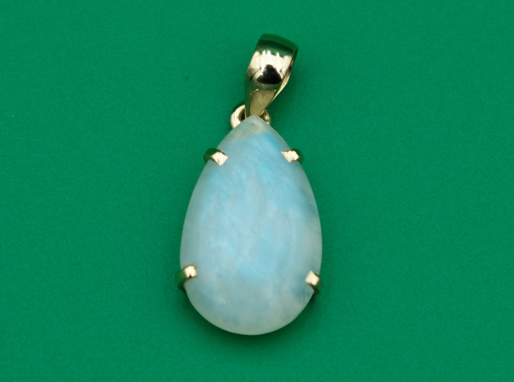 Gold Plated Pendant Rainbow Stone