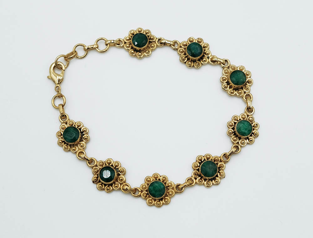 Gold PL Bracelet Emerald Cut