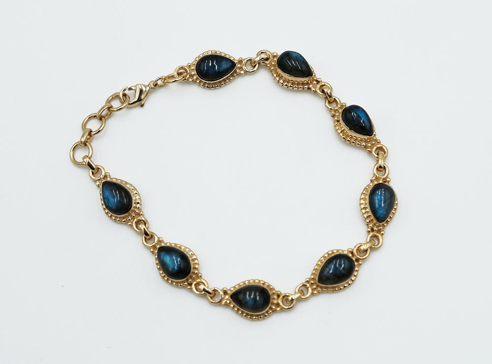 Gold PL Bracelet Labradorite