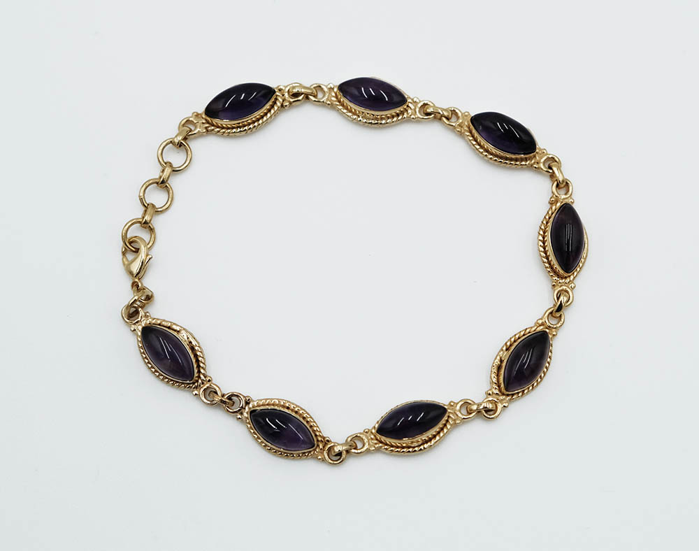 Gold PL Bracelet Amethyst