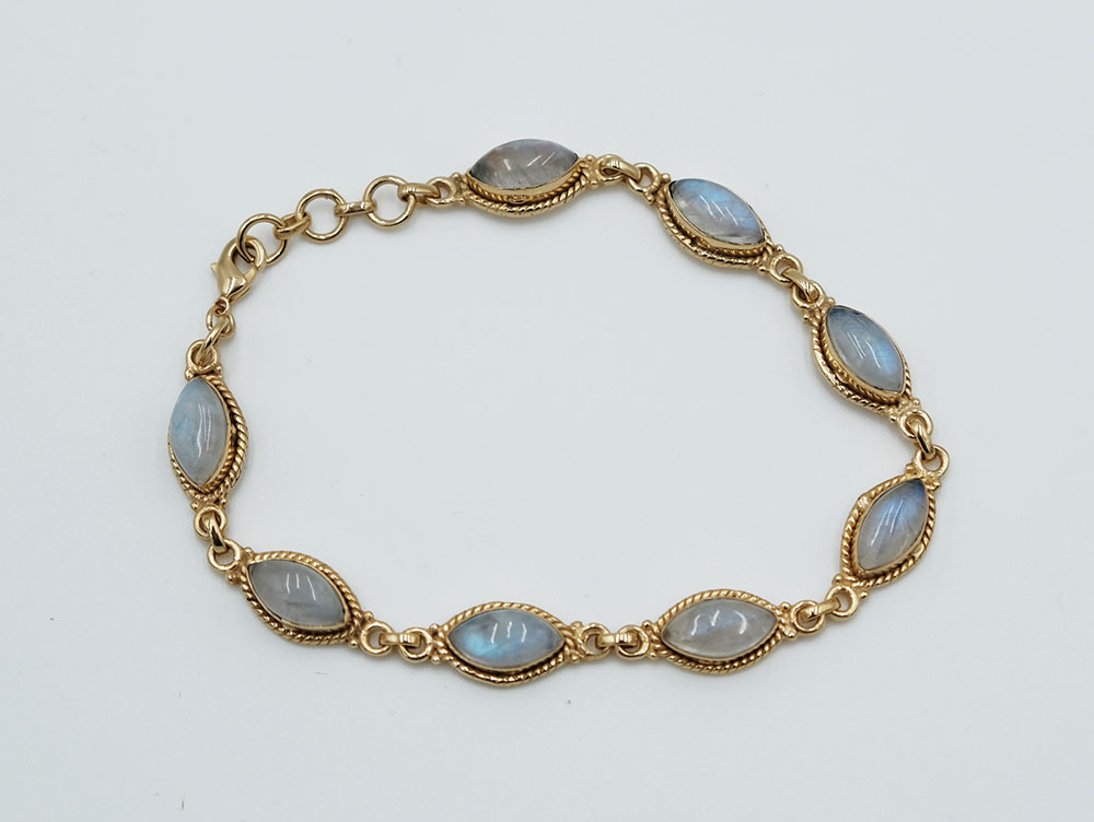 Gold PL Bracelet Moonstone