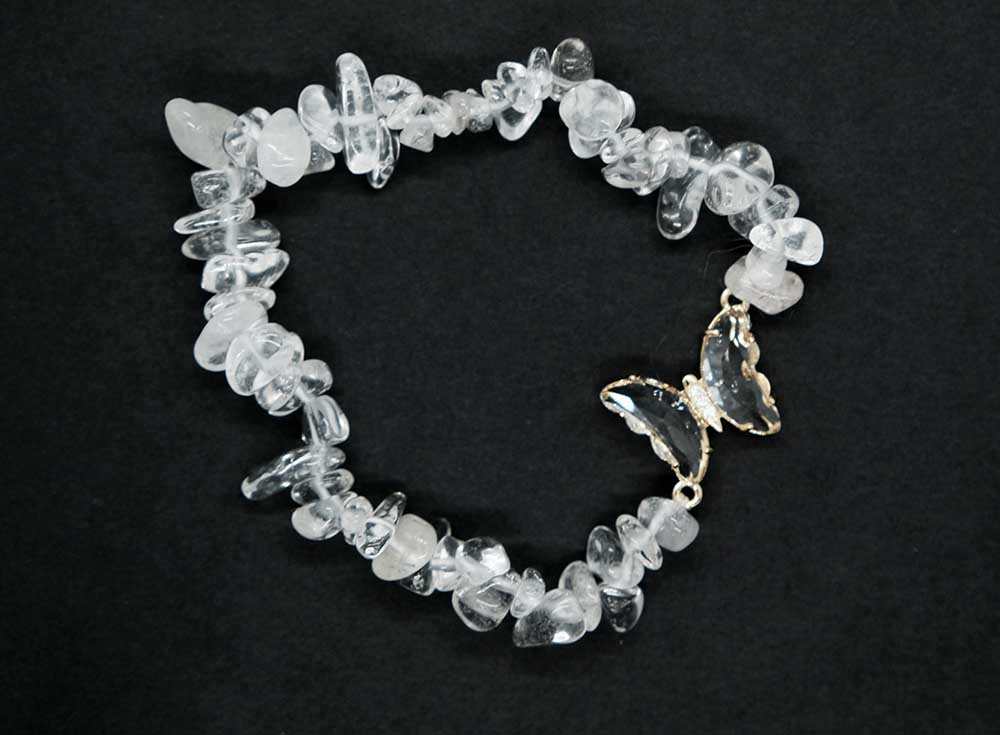 Bracelet.Ch Butterfly Clear Qz