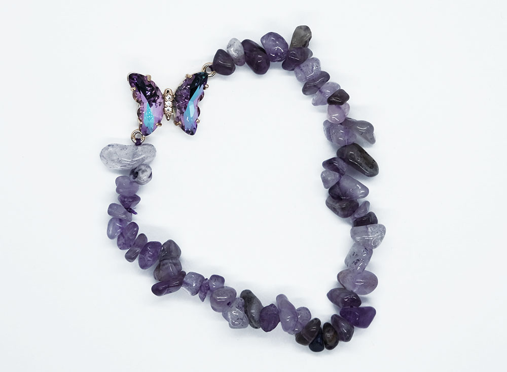 Bracelet.Ch Butterfly Amethyst