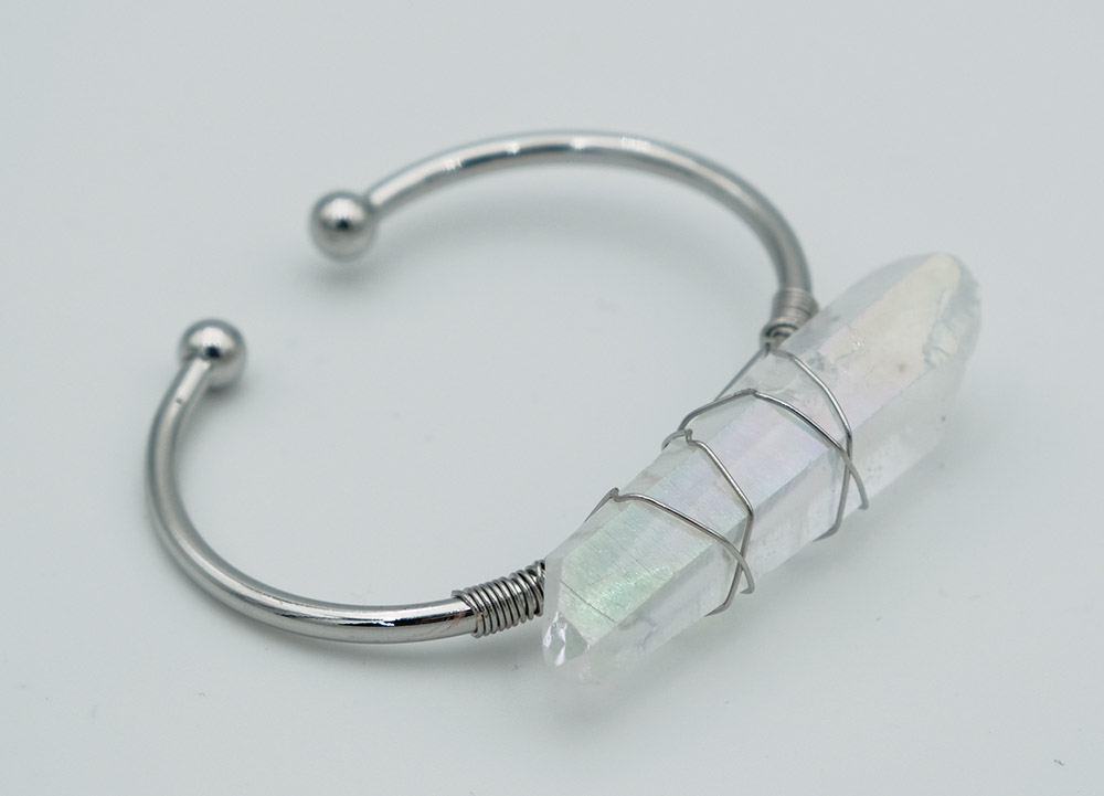 Bangle Rhodium Angel Aura Point