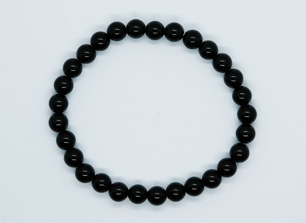 Bracelet 6mm Black Obsidian