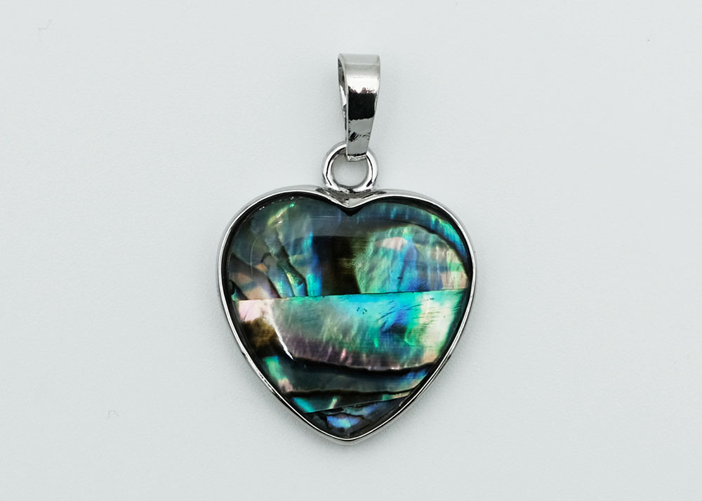 Pendant Heart Caged Abalone