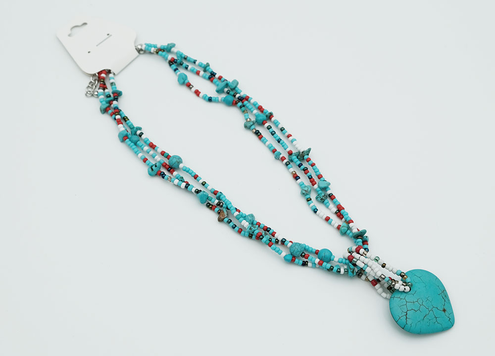 Necklace Blue Howlite Heart