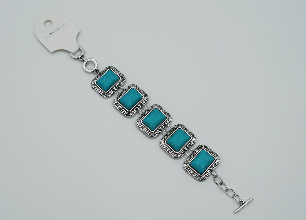 Bracelet Blue Howlite Rect