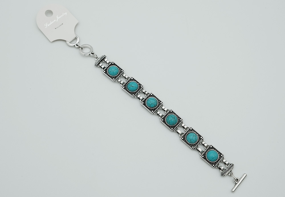 Bracelet Blue Howlite Square