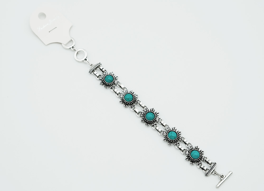 Bracelet Blue Howlite Sun