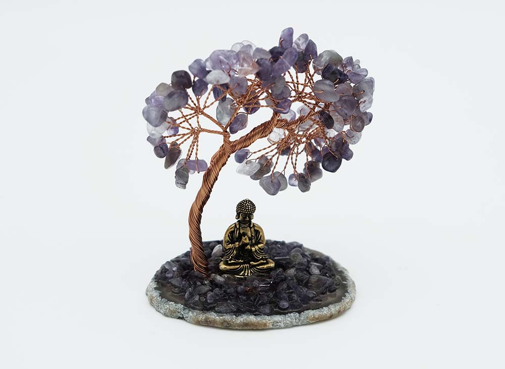 Tree Amethyst Chips Buddha