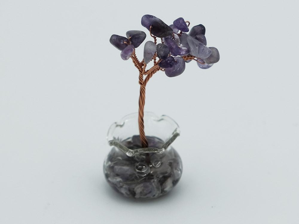 Tree Glass Pot Amethyst