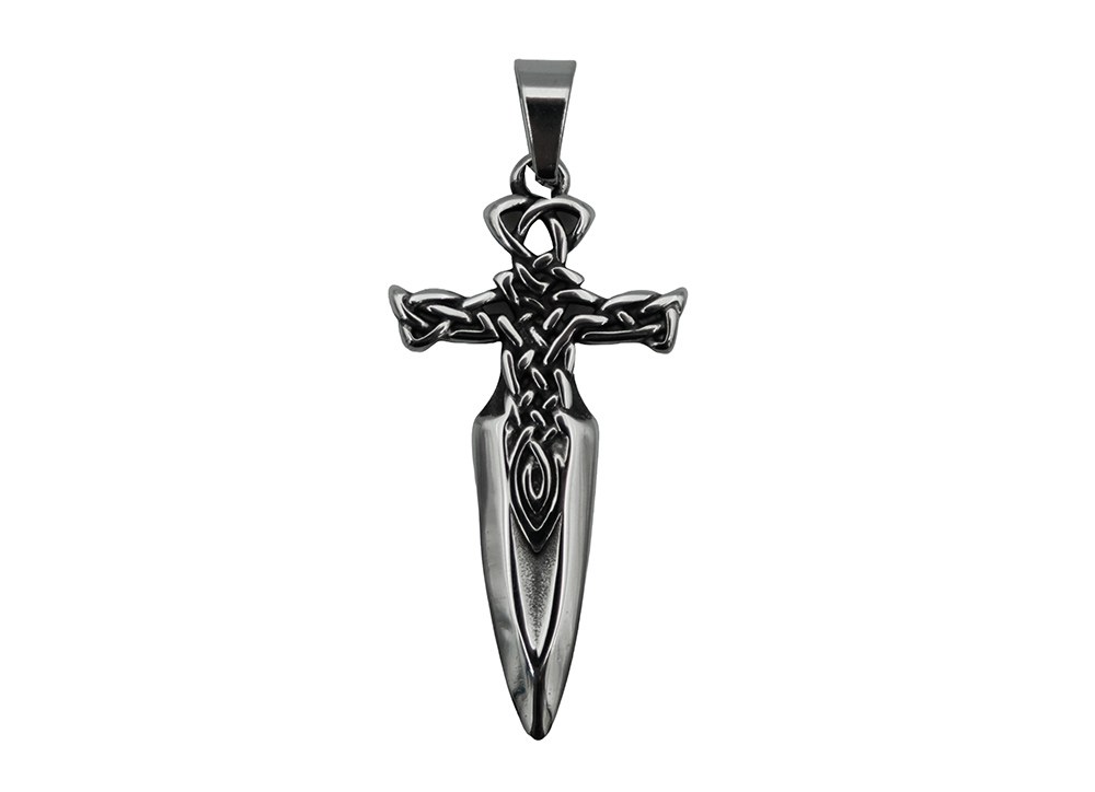 Pendant Steel Cross Sword