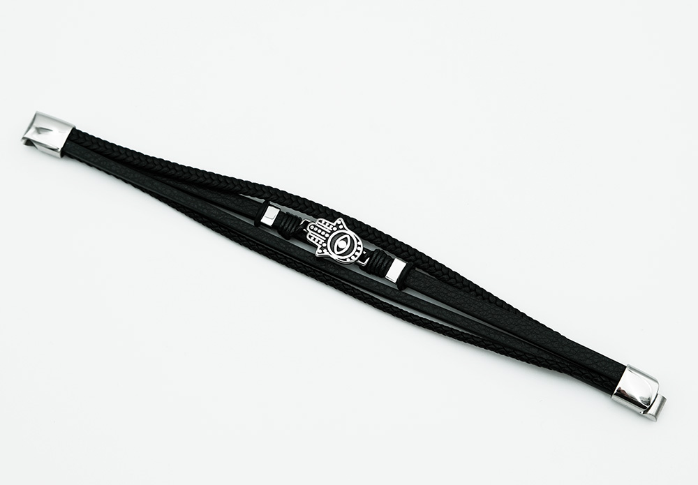 Leather Bracelet Steel Fatima