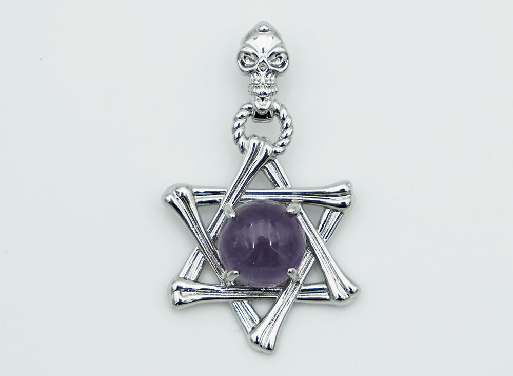 Pendant Hexagram Amethyst