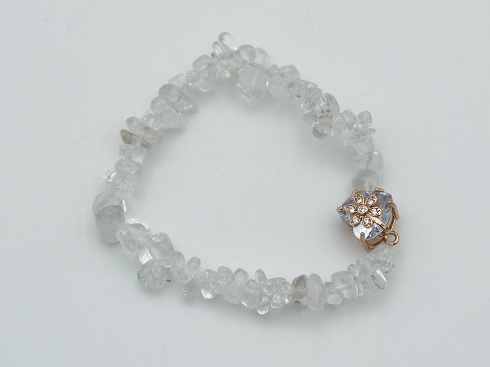 Bracelet Chip Heart Clear Quartz
