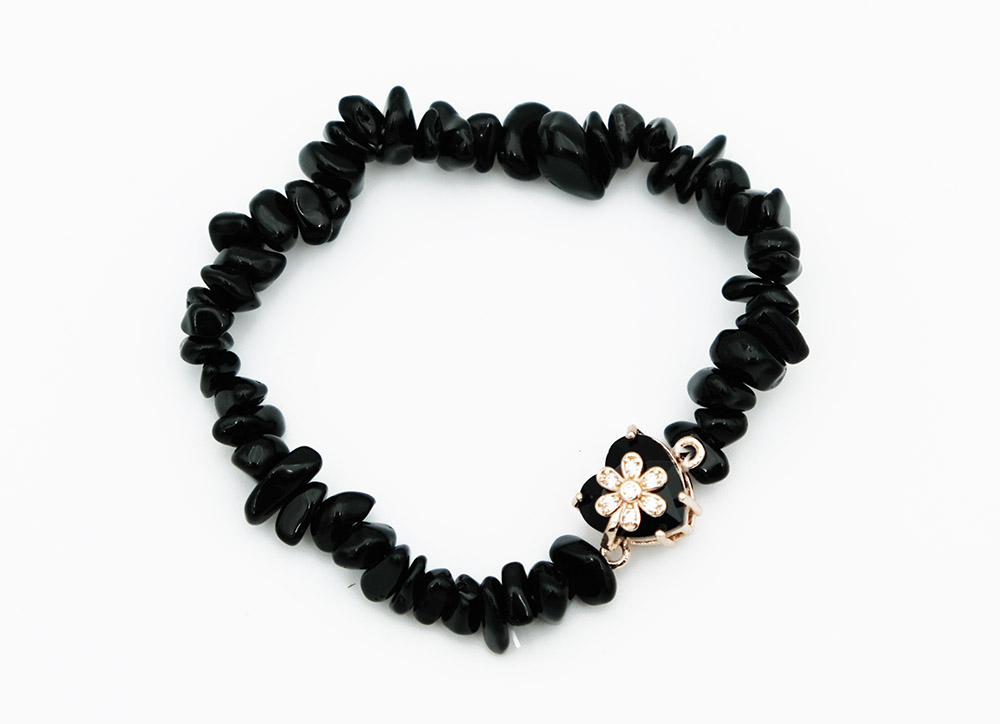 Bracelet Chip Heart Obsidian