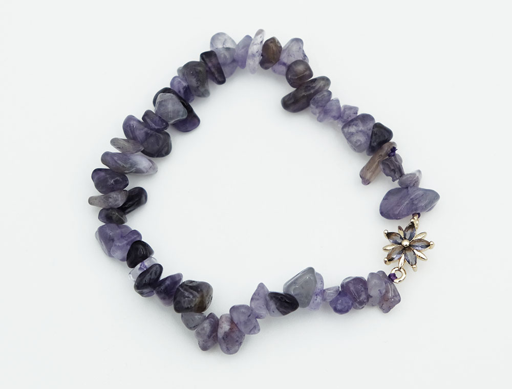 Bracelet Chip Flower Amethyst